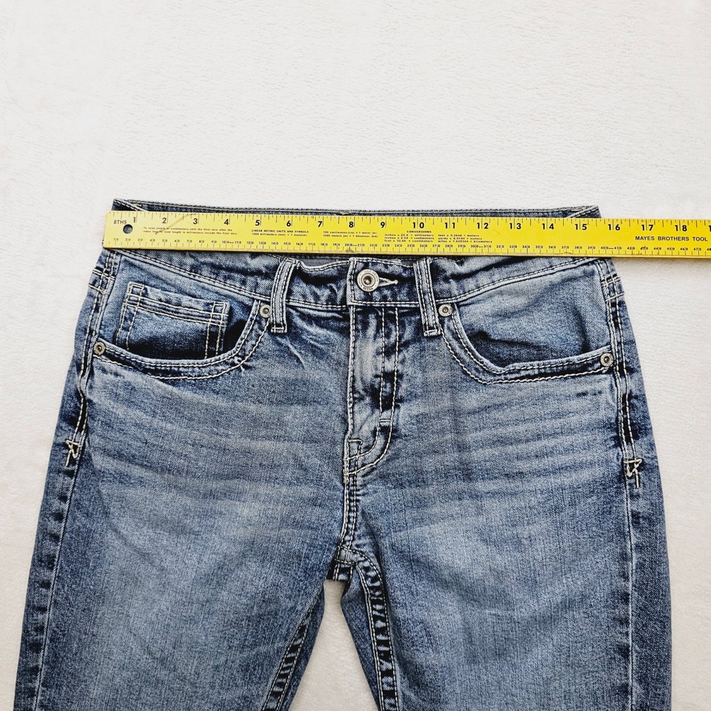 BKE Jake Straight Jeans Men 32W 33L Buckle Blue Stretch Denim Western - Picture 6 of 13